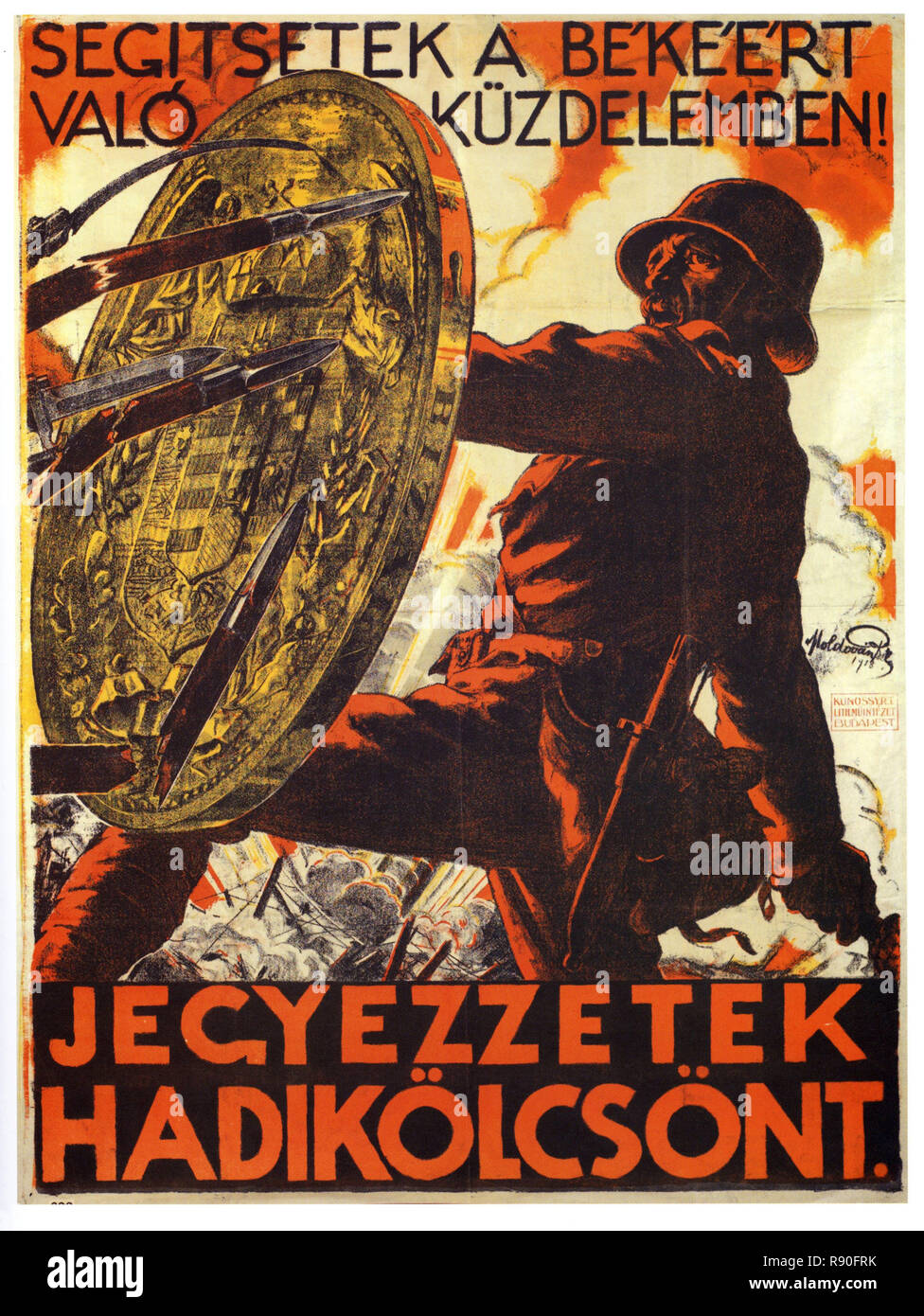 Abonnieren Sie den Krieg Darlehen - Vintage Poster Stockfoto