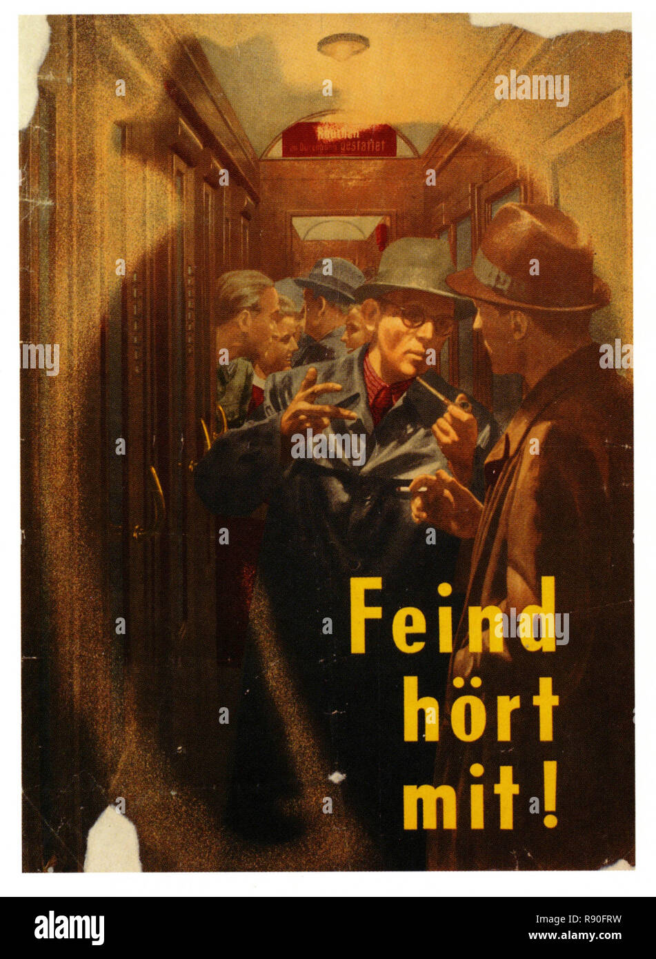 Der Feind hört mit - Vintage deutschen Nazi Propaganda Poster ...