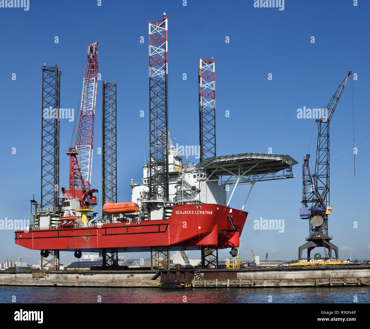 Shipdock bv Amsterdam Nordseite des IJ in der NDSM-niederländische Niederlande Stockfoto
