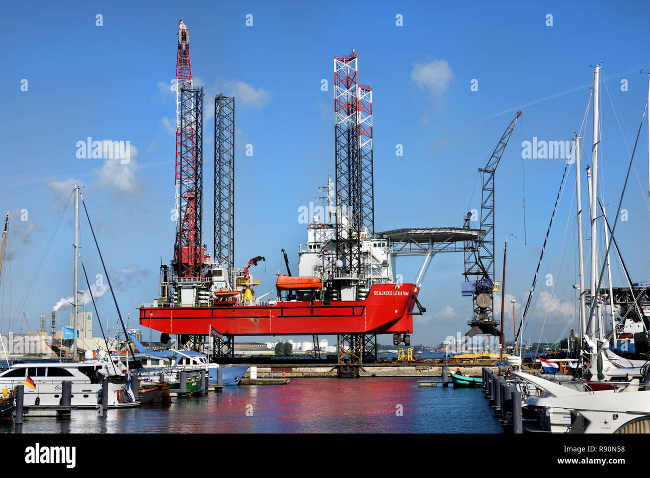 Shipdock bv Amsterdam Nordseite des IJ in der NDSM-niederländische Niederlande Stockfoto