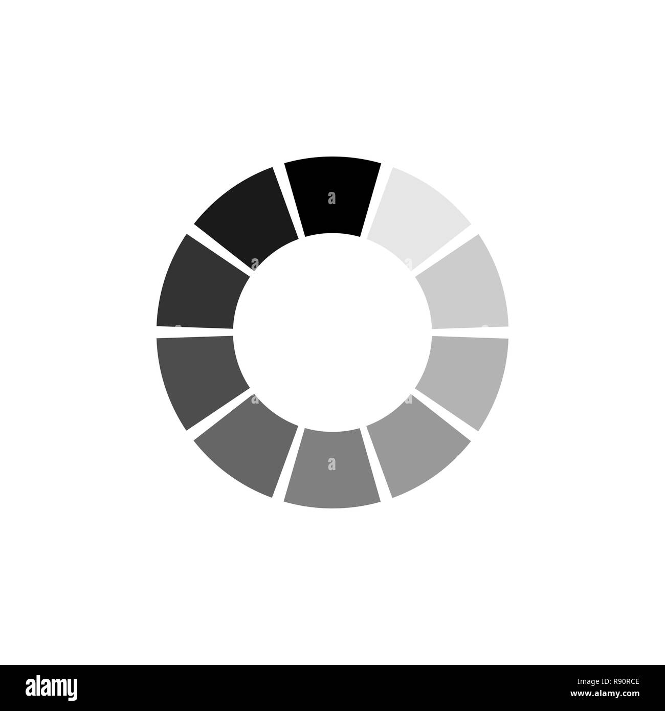 Vector Illustration, flache Bauform. Laden Symbol Kreis Stock Vektor