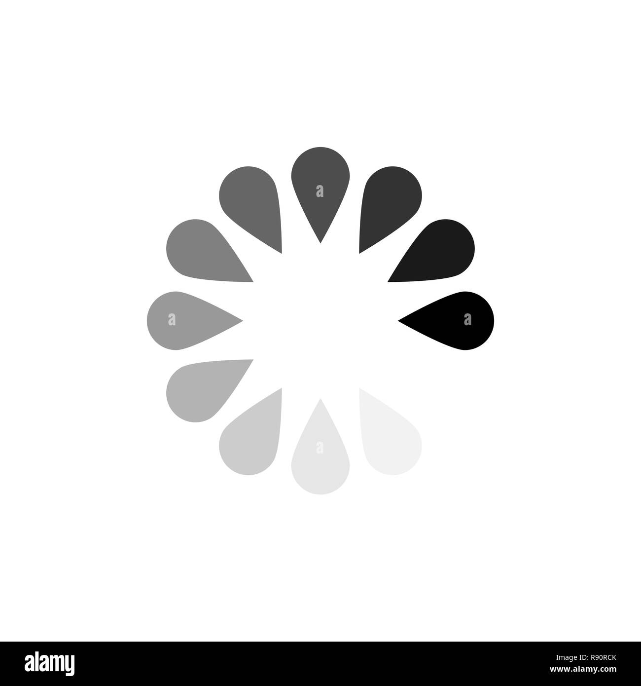 Vector Illustration, flache Bauform. Laden Symbol Kreis Stock Vektor