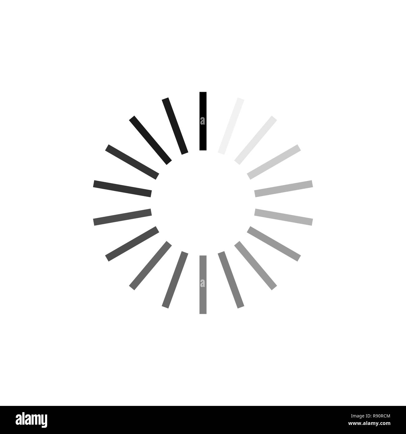 Vector Illustration, flache Bauform. Laden Symbol Kreis Stock Vektor