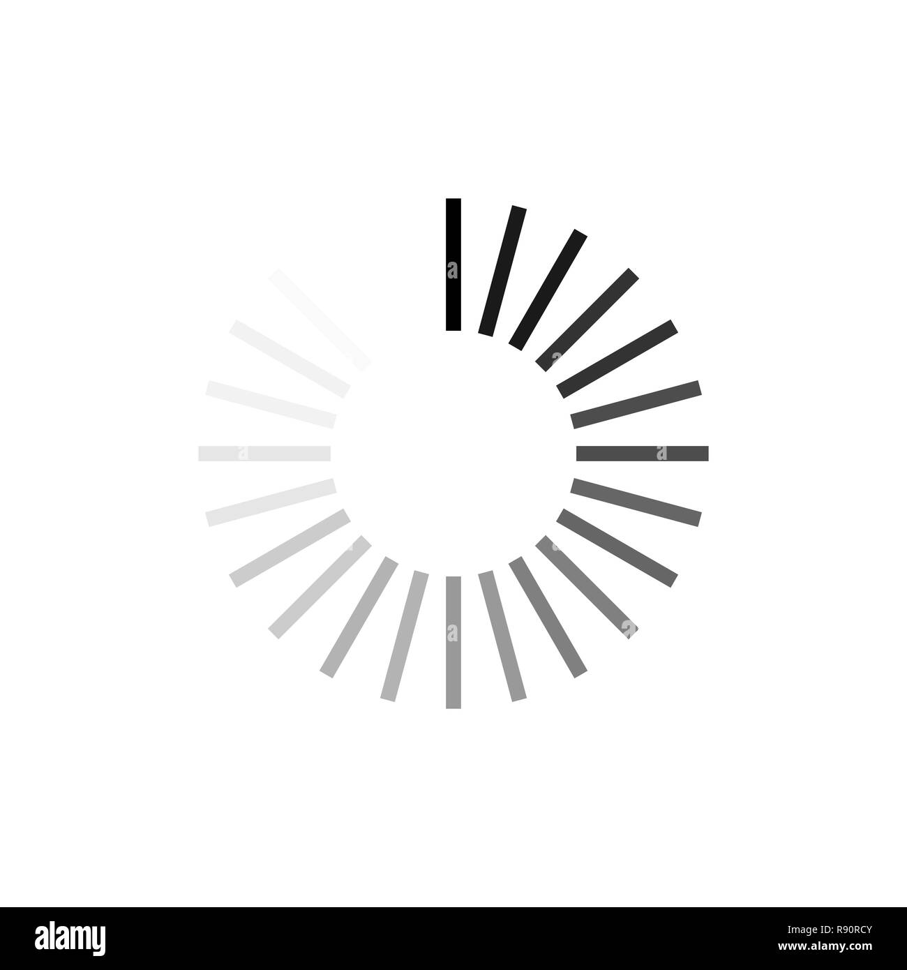 Vector Illustration, flache Bauform. Laden Symbol Kreis Stock Vektor