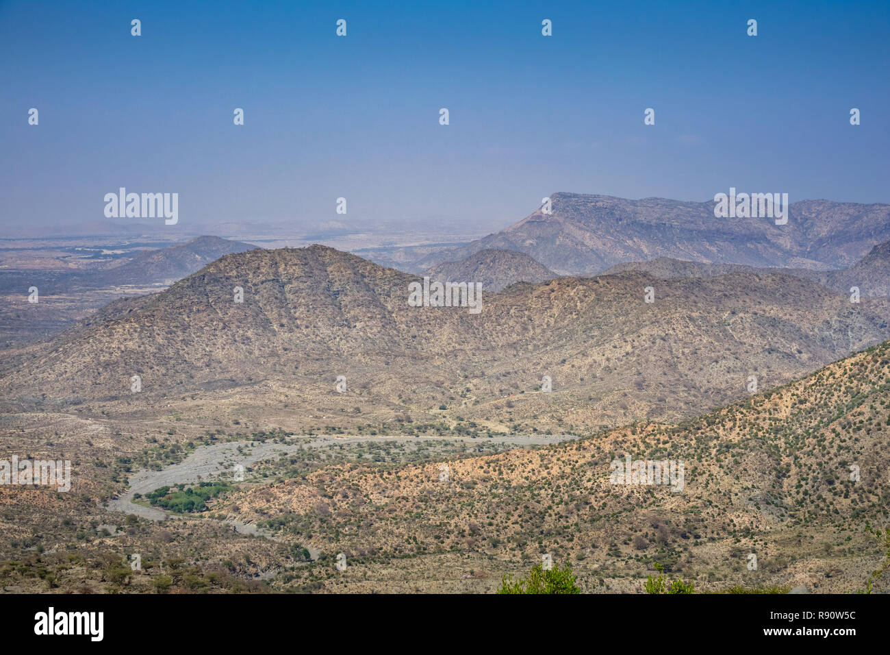 Landschaft mit Bergen zwischen Hargeisa und Berbera Somalia Somaliland Stockfoto