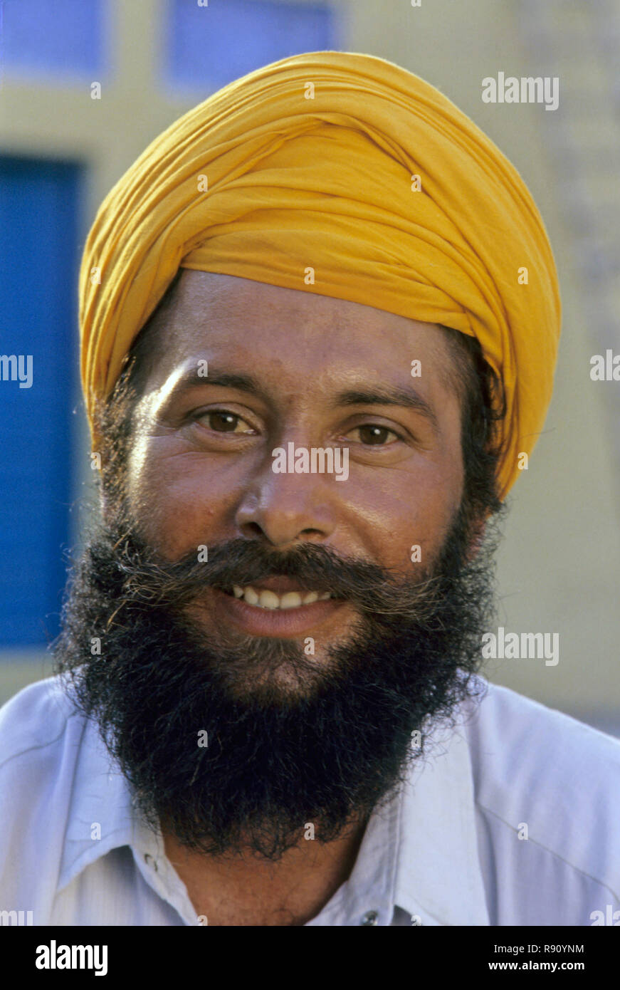 Sikh mit Turban, Punjab, Indien Stockfoto