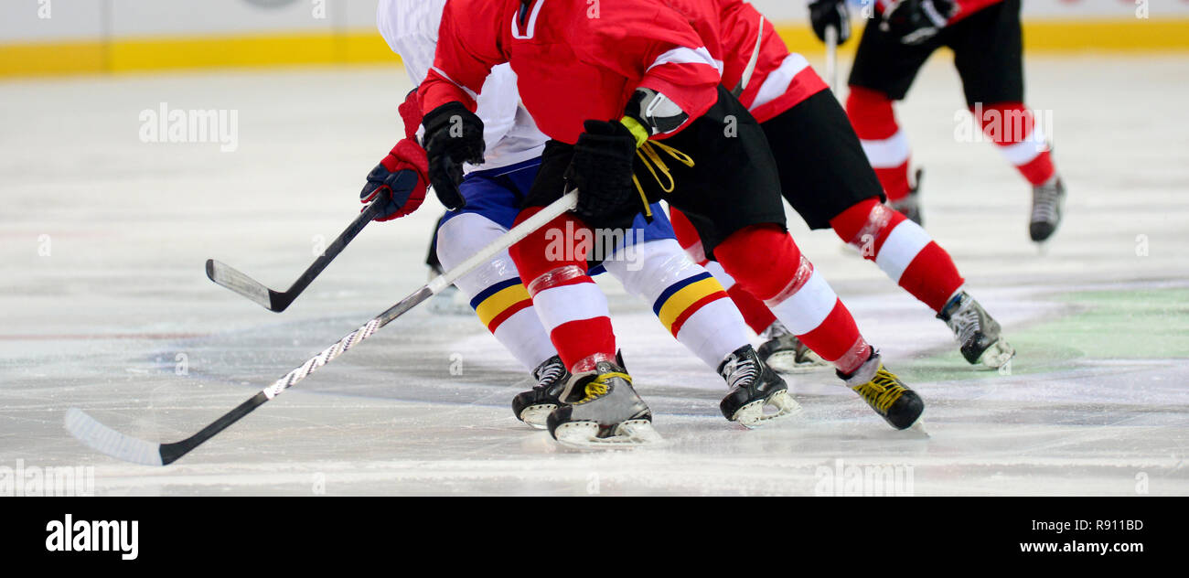 Eishockey Spieler auf dem Eis. Team Sport. Stockfoto