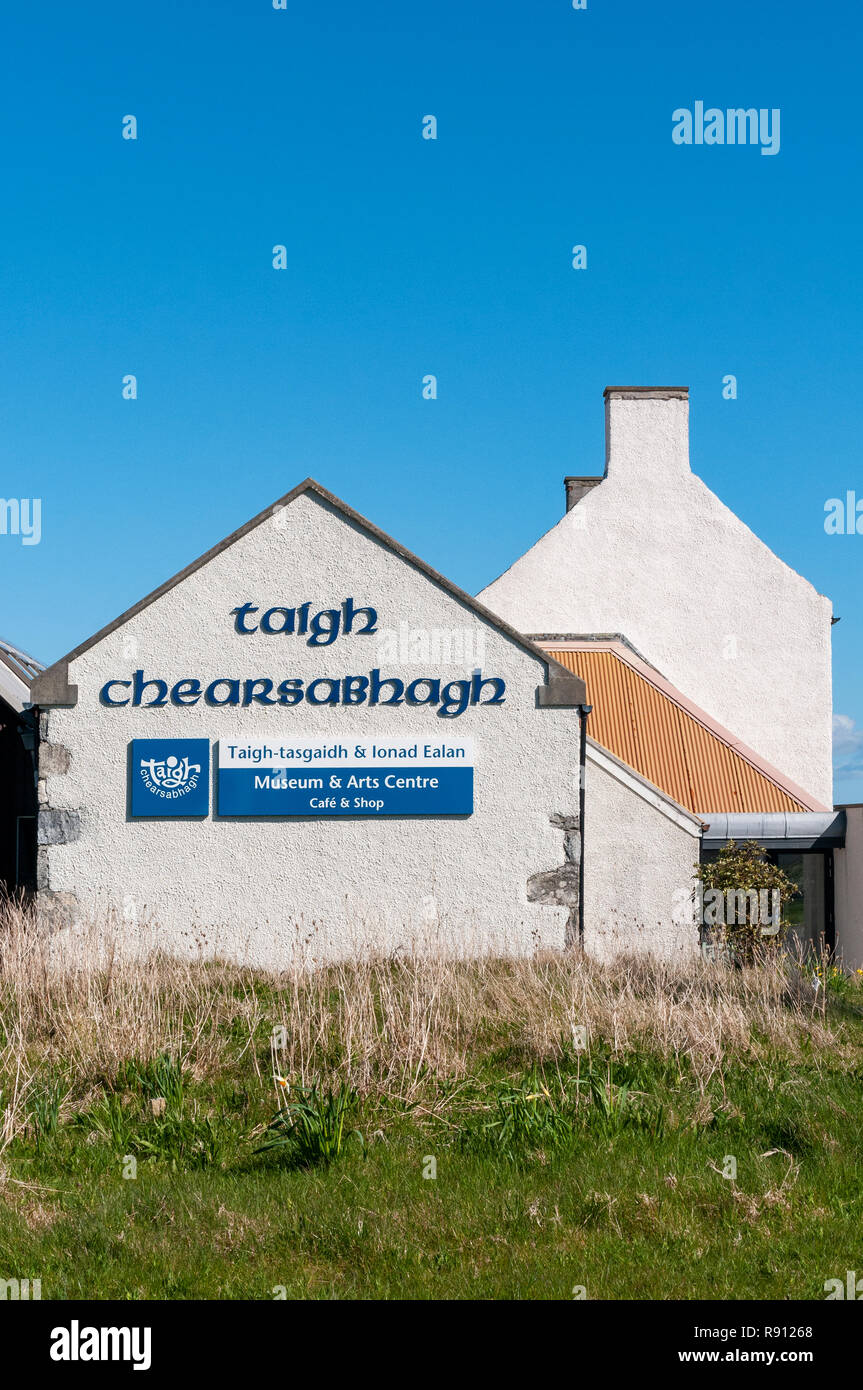 Taigh Chearsabhagh Museum und Kunstzentrum, Lochmaddy, North Uist, Äußere Hebriden, Schottland Stockfoto