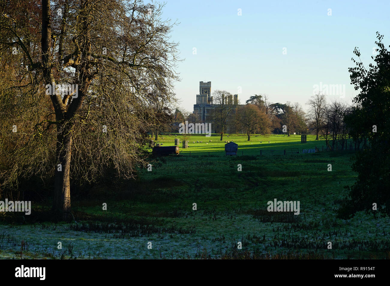 Das Mansion House in Old Warden an einem frostigen Morgen Stockfoto