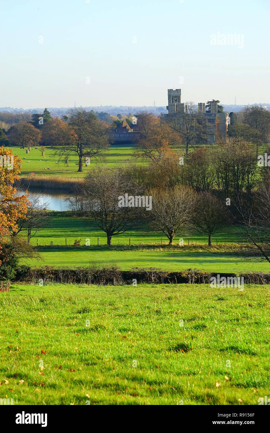 Ein Blick auf das Mansion House, Old Warden, Bedfordshire Stockfoto