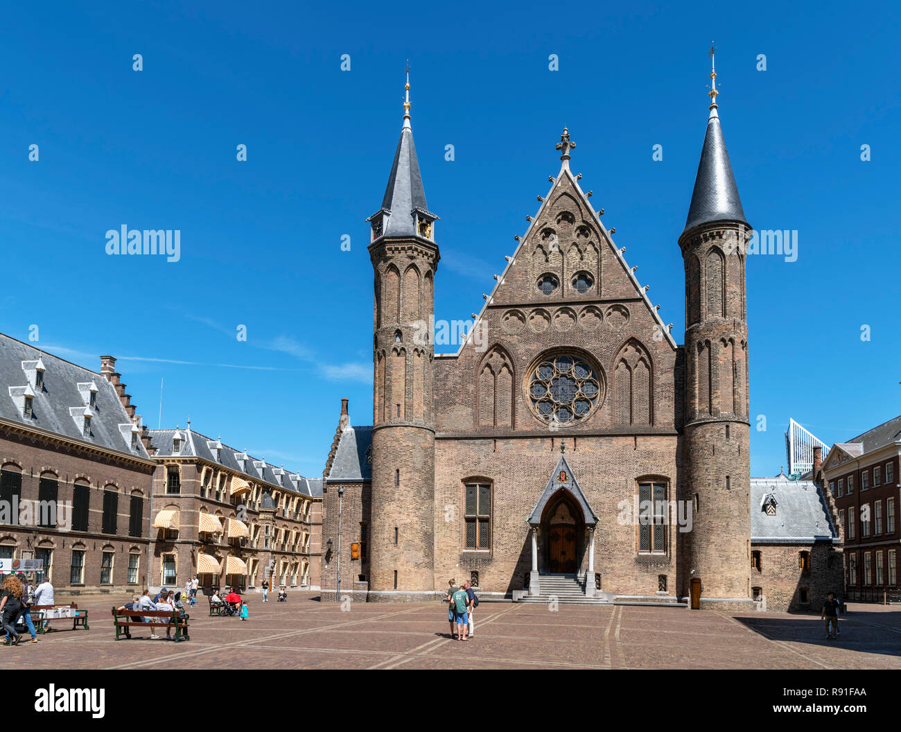 Der Ridderzaal (Rittersaal) Binnenhof (Innenhof), Den Haag (Den Haag), Zeeland (Holland), Niederlande Stockfoto