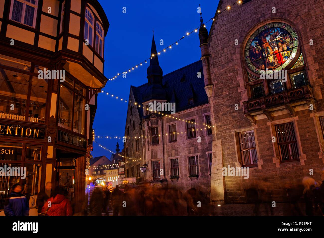 Quedlinburg in der Weihnachtszeit Stockfoto