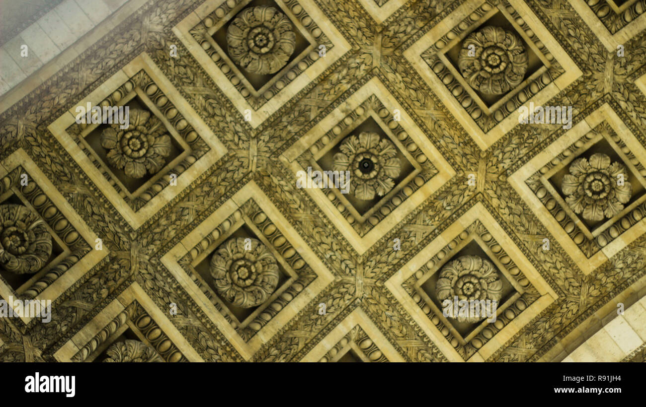 Triumphbogen in Paris U-Kunst Wände u Stockfoto