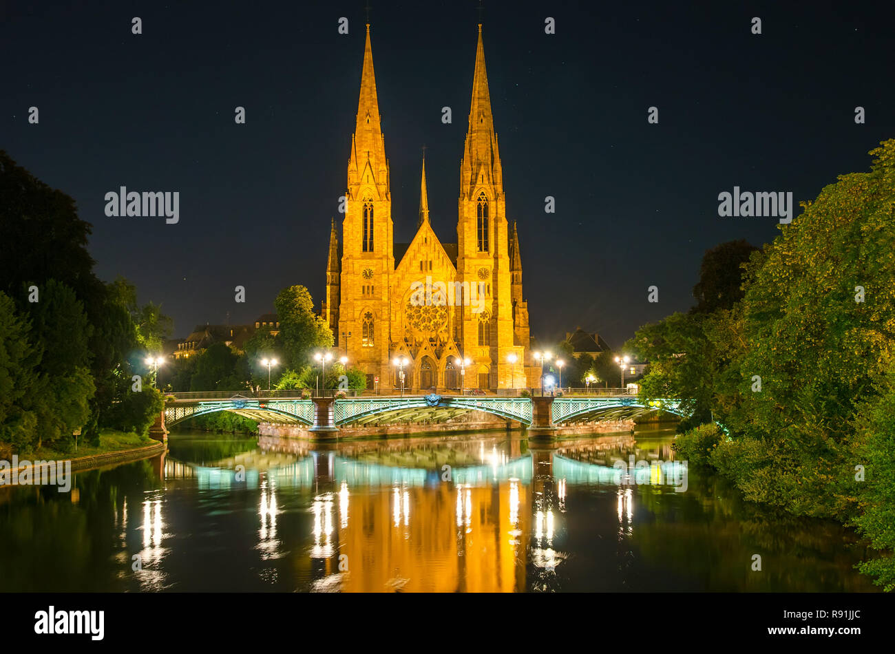 Saint Paul's Kirche in Straßburg Stockfoto