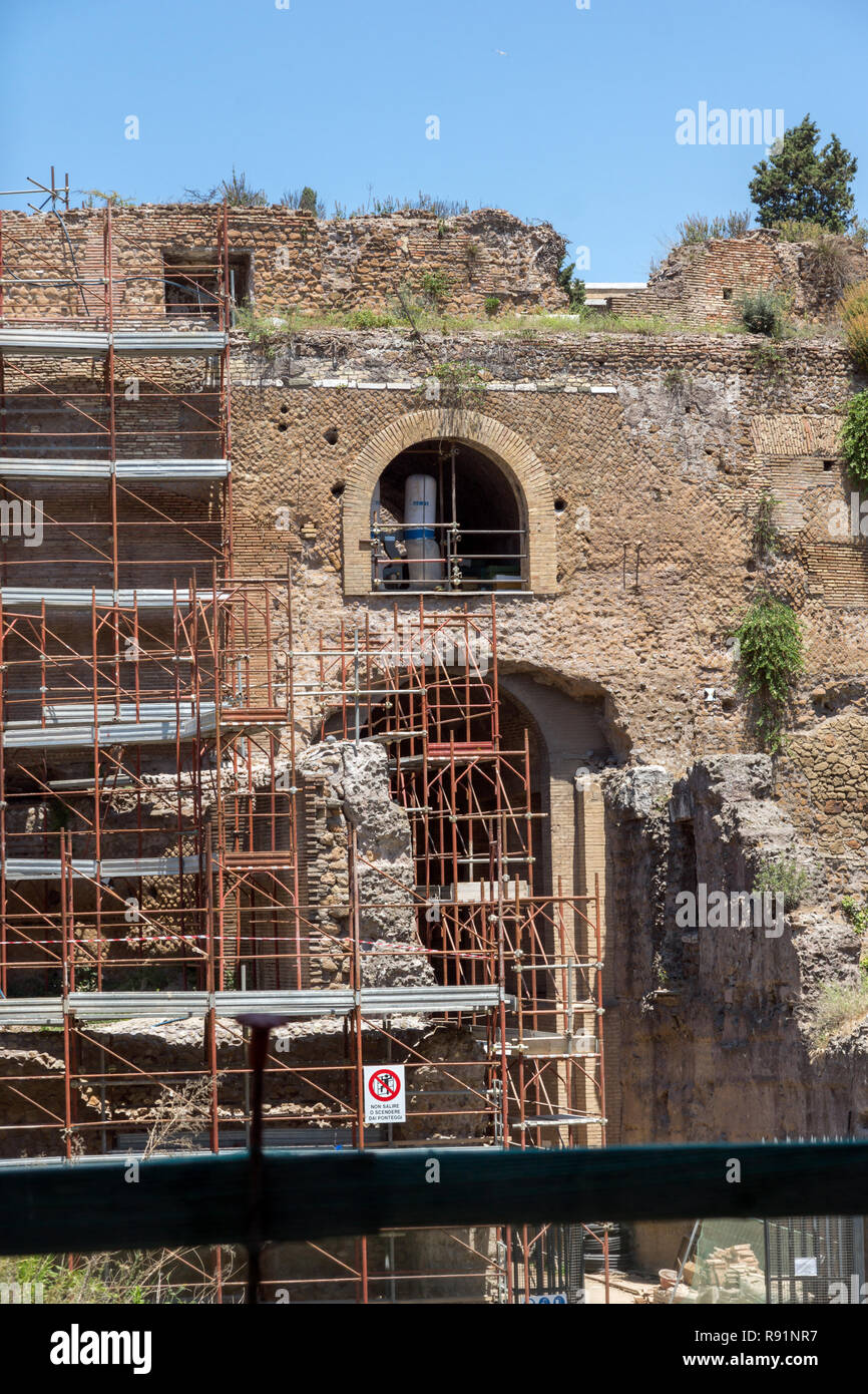 Rom, Italien, 22. JUNI 2017: die Ruinen von Mausoleum des Augustus in Rom, Italien Stockfoto