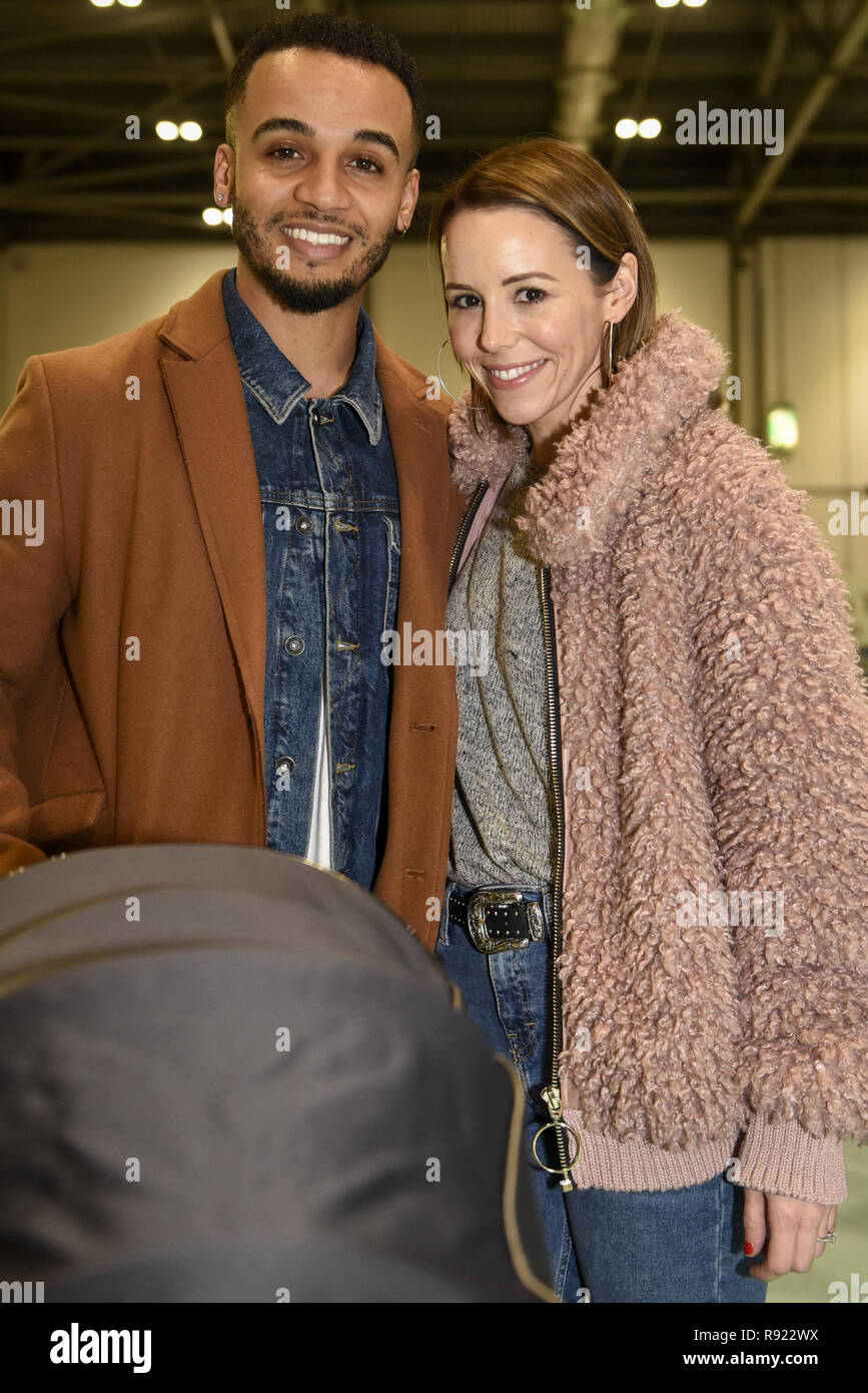 Baby zum Kleinkind Show in ExCeL London mit: Aston Merrygold, Sarah Lou Richards Wo: London, Großbritannien Wann: 17 Aug 2018 Quelle: PinPep/WENN.com Stockfoto