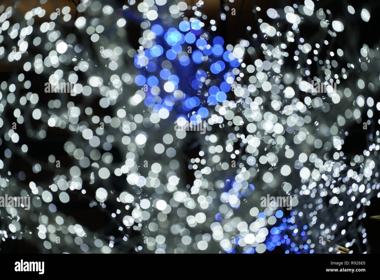 Montreal, Kanada, 10. Dezember 2018. Bokeh Effekte aus Weihnachtsbaumbeleuchtungen. Credit: Mario Beauregard/Alamy leben Nachrichten Stockfoto