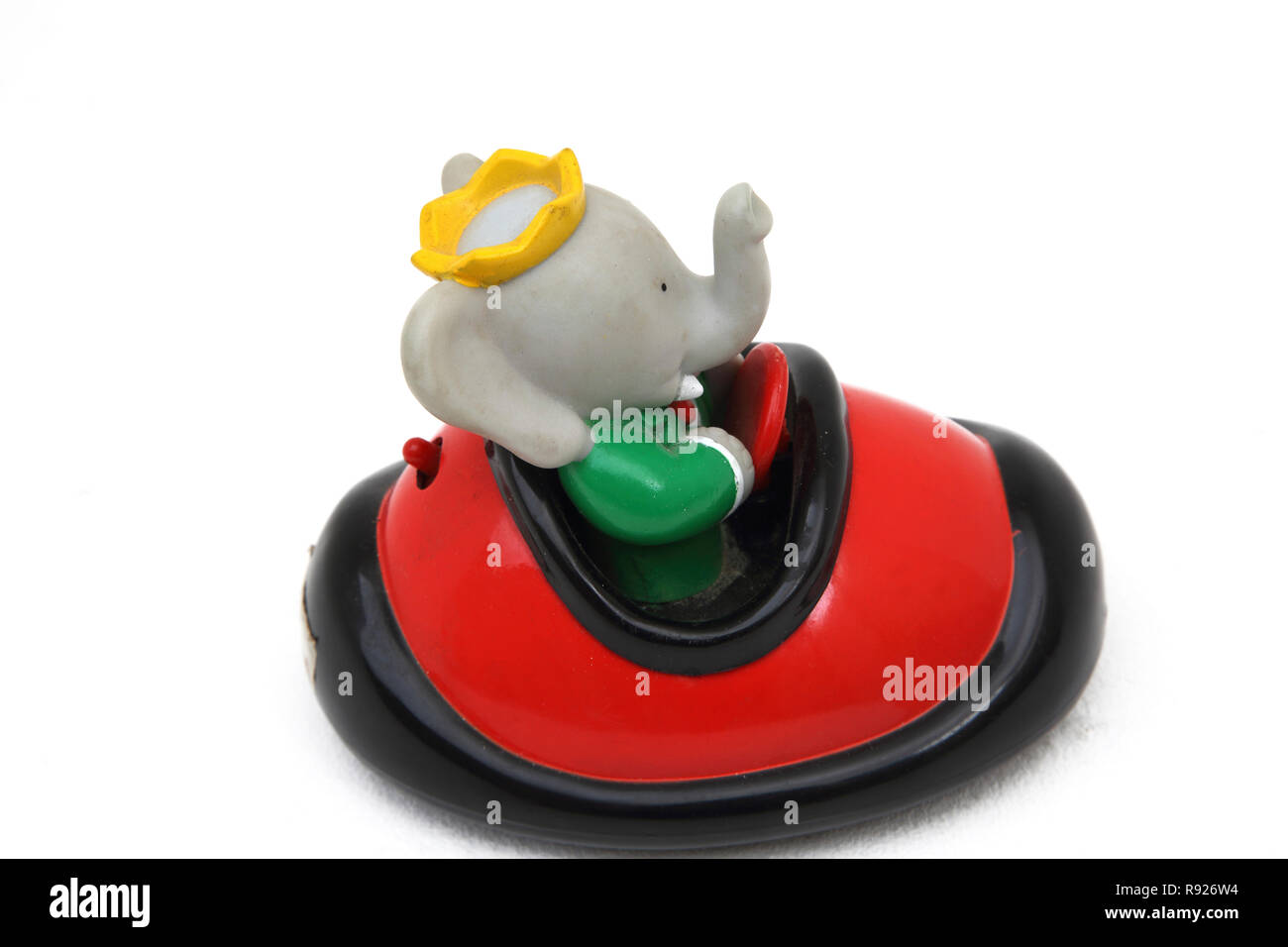 Jahrgang 1992 Barbar Elefant Spielzeugauto Stockfoto