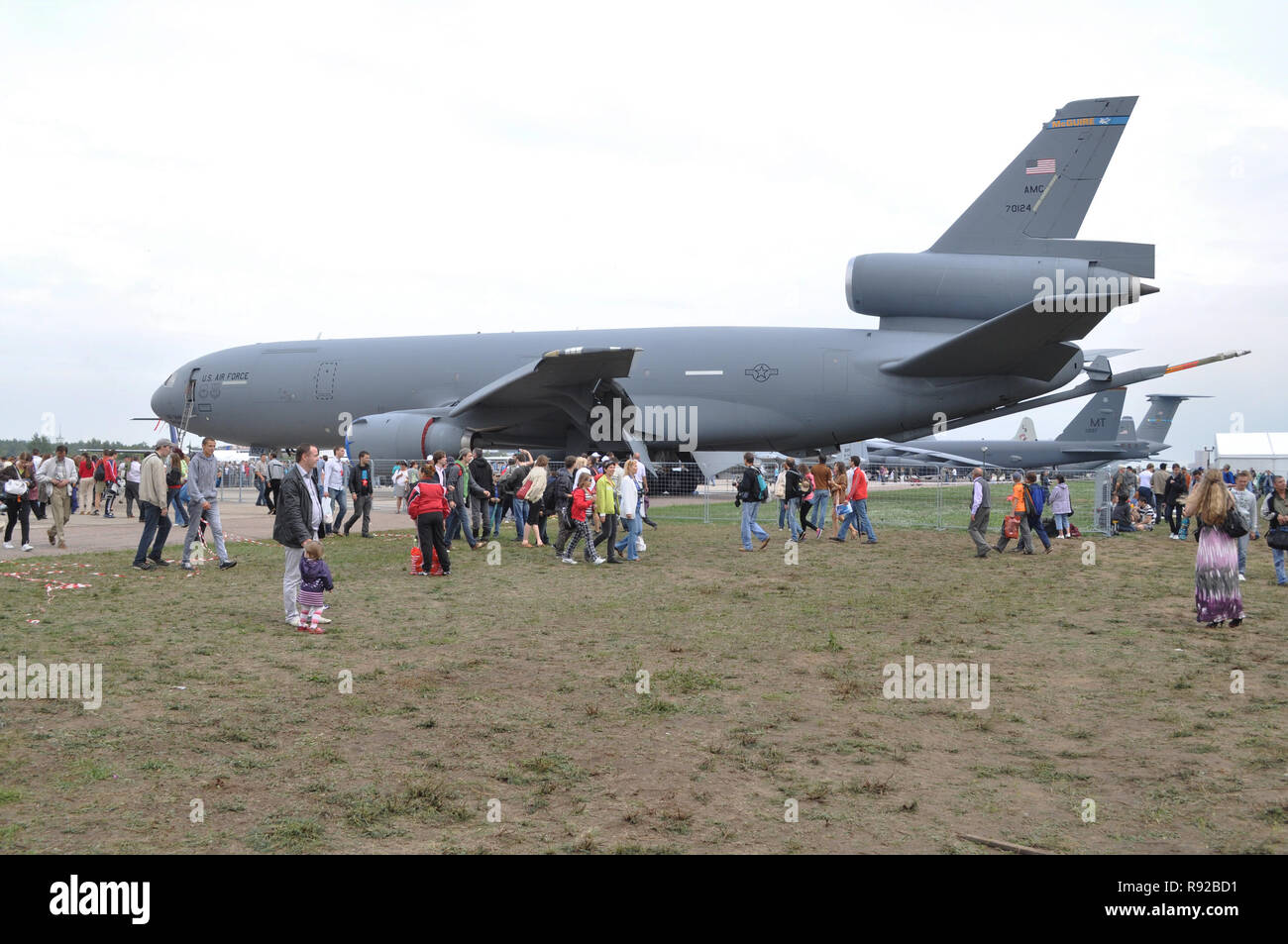 Schukowski, Russland. 20. August 2011. Air Show MAKS-2011. McDonnell Douglas KC-10 Extender tanker Flugzeug Stockfoto Schukowski, Russland. 20. August 2011. Air Show MAKS-2011. McDonnell Douglas KC-10 Extender tanker Flugzeug Stockfoto