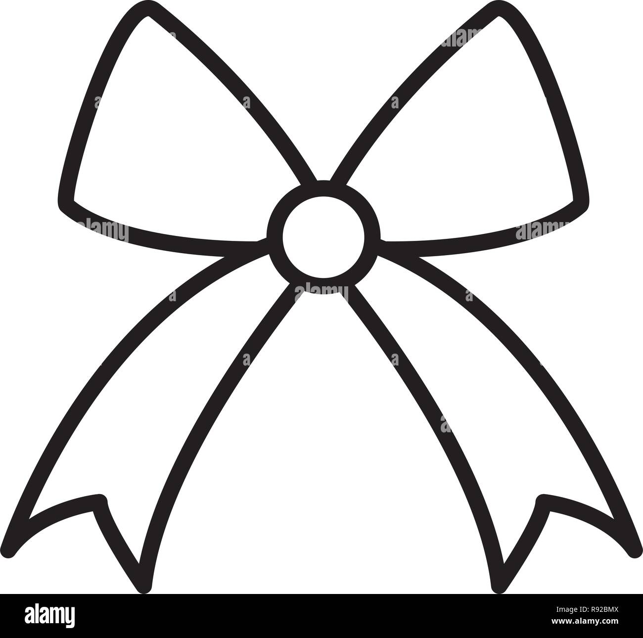 Zierschleife Symbol auf weißem Hintergrund, Vector Illustration Stock Vektor