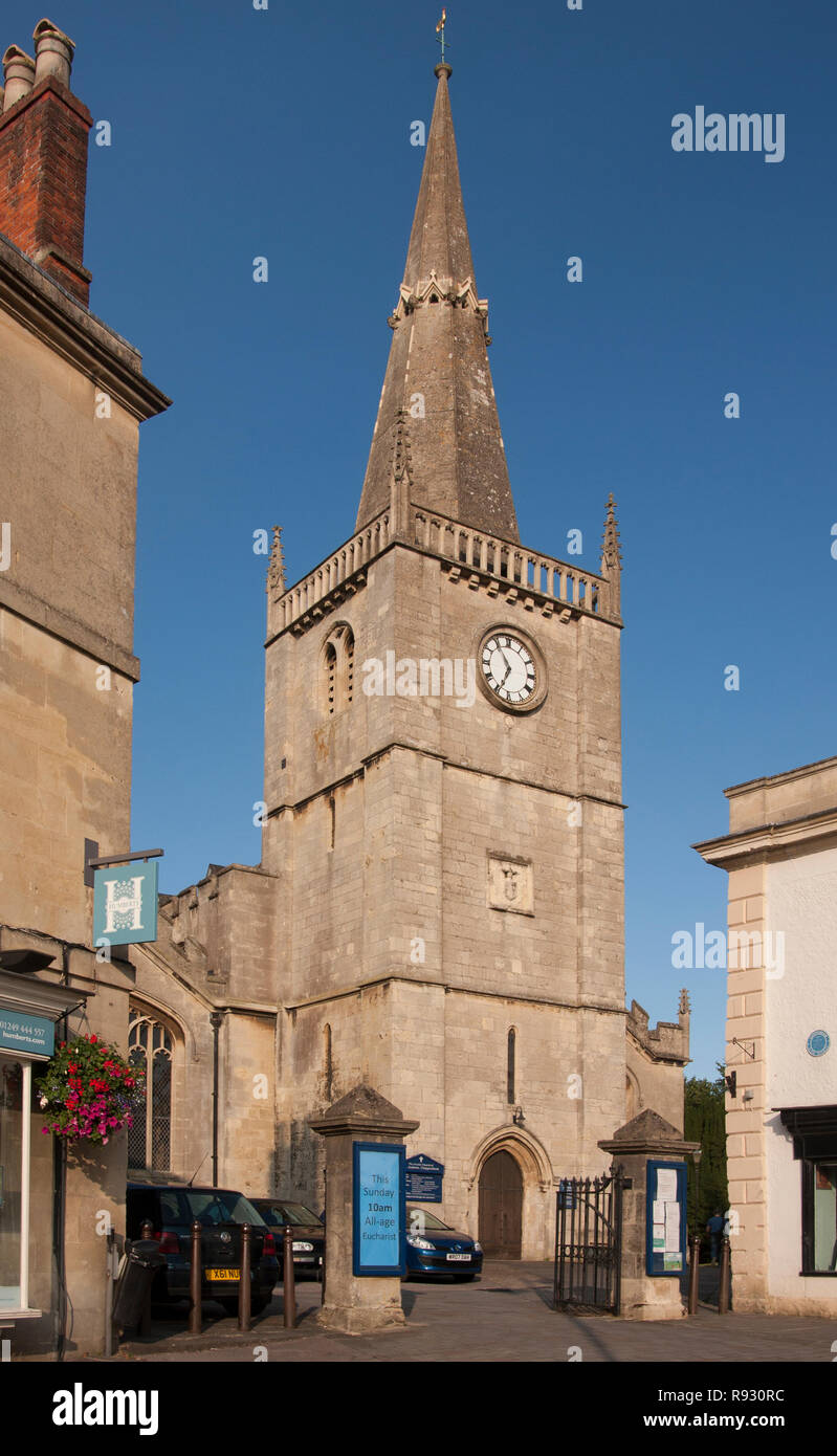 Pfarrkirche St. Andreas, Chippenham, Wiltshire, England, Großbritannien Stockfoto