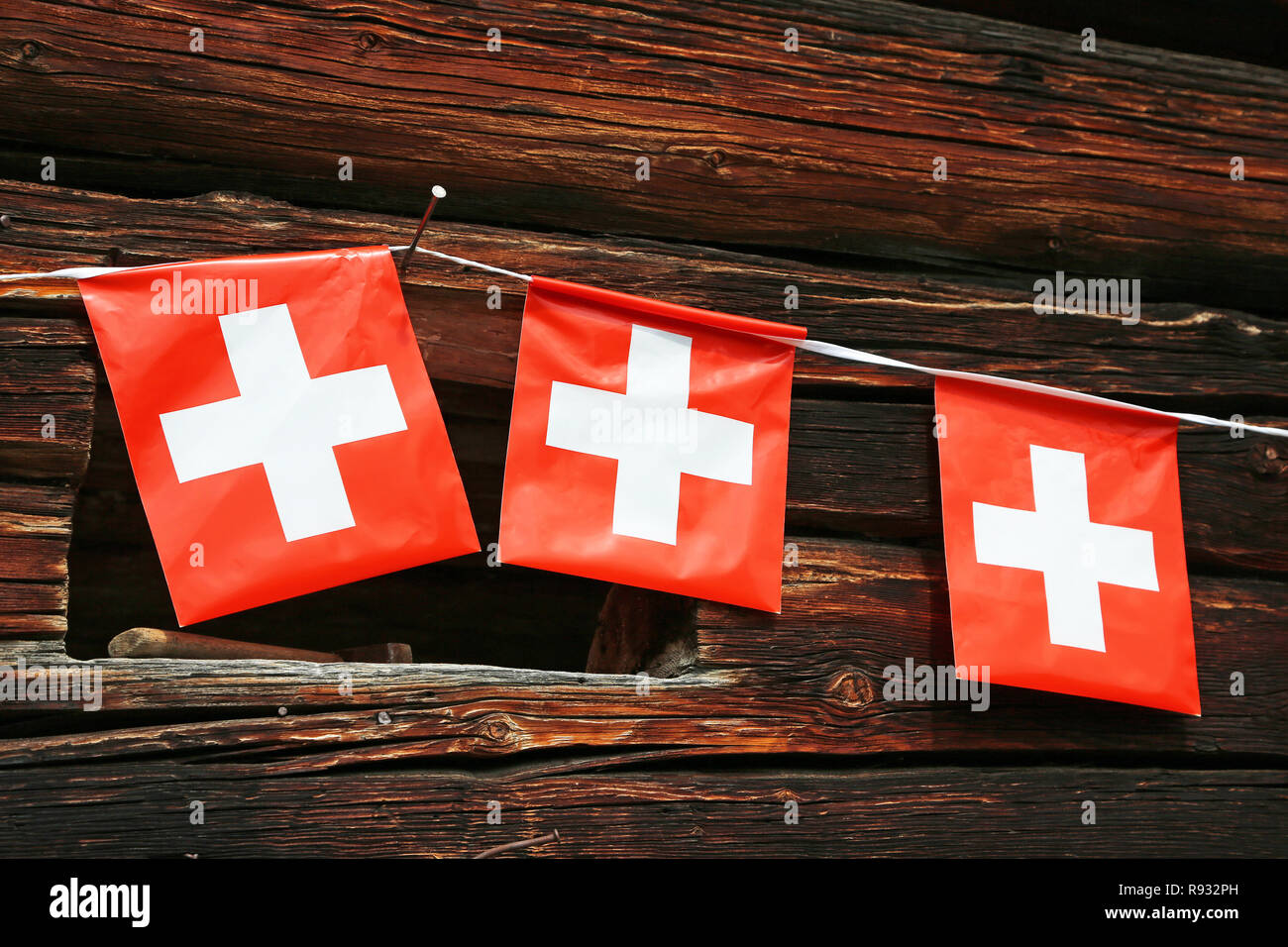 Schweizer Fahne Wimpel Stockfotografie - Alamy