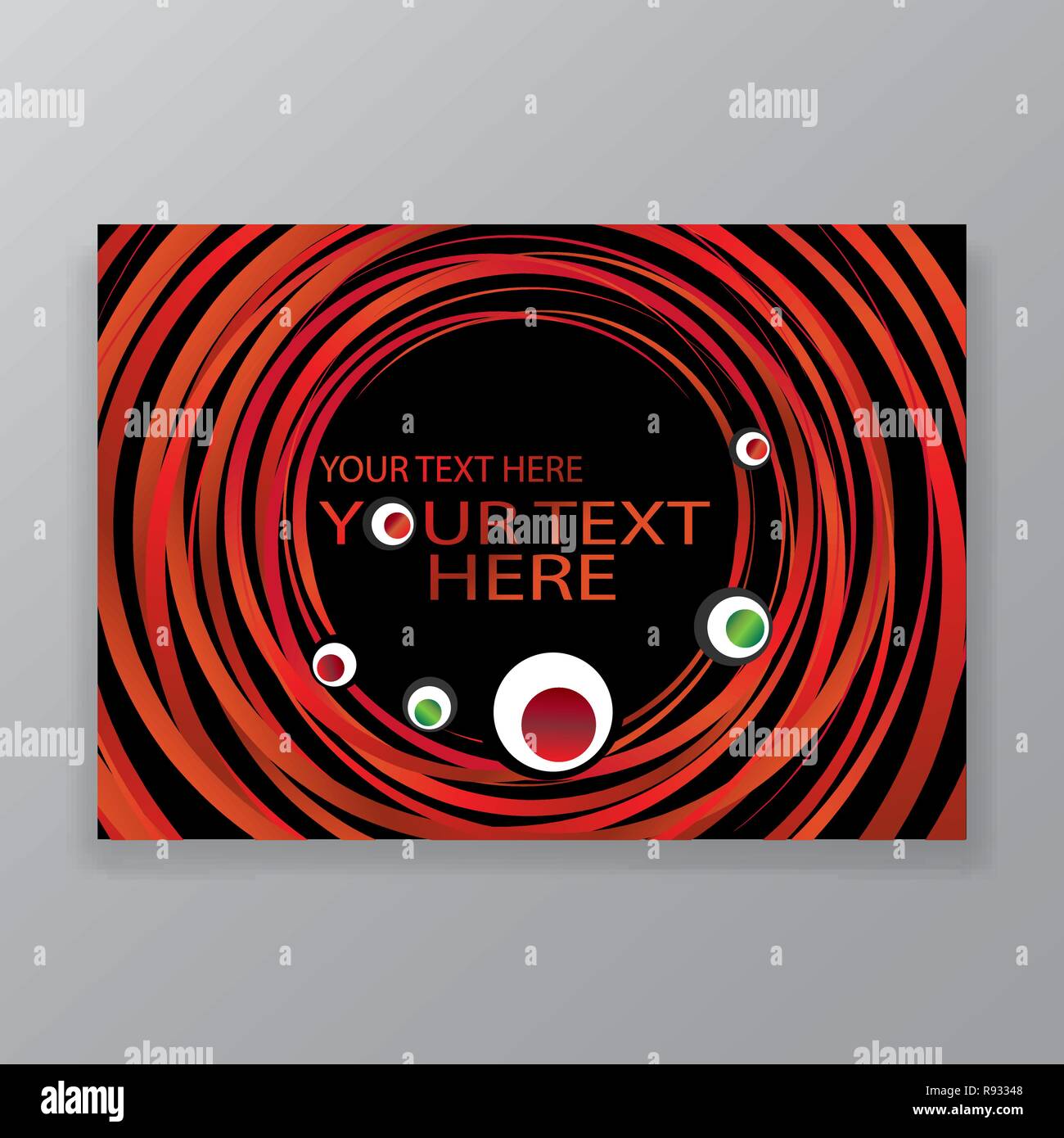Sushi Menü vector Template, Deckel und Konzept mit maki Rollen und 3d rote Linien auf schwarzem Dekoration, für Web und Print Stock Vektor