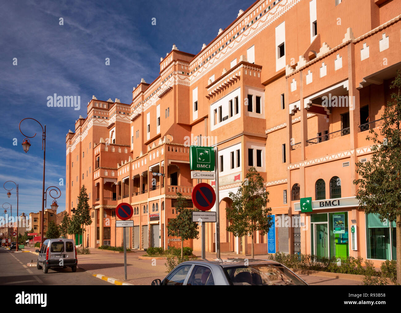 Marokko Boumaine Dades Stadtzentrum Main Street Bmci Bank