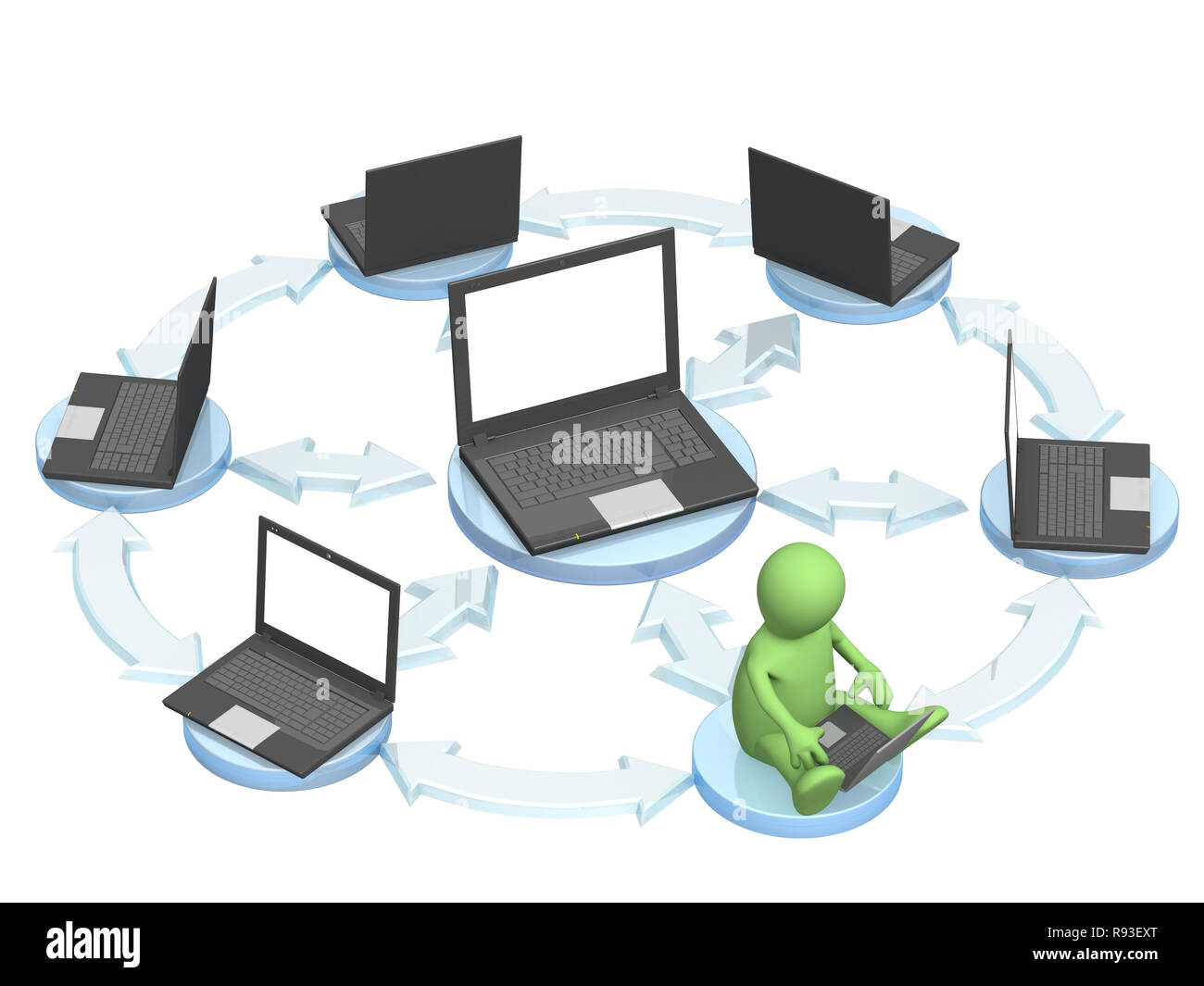 Konzeptionelle Bild - globale Kommunikation. Spammer Stockfoto