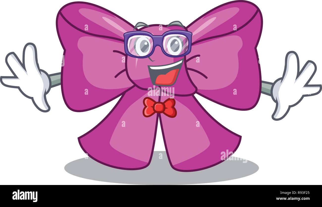 Geek Bow Tie in einer Form Cartoon Stock Vektor