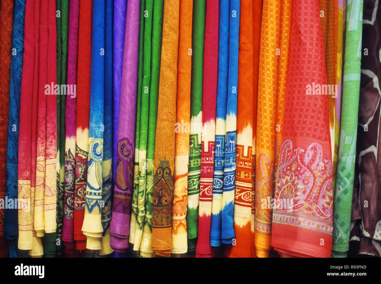 Bunte Saris Stockfoto