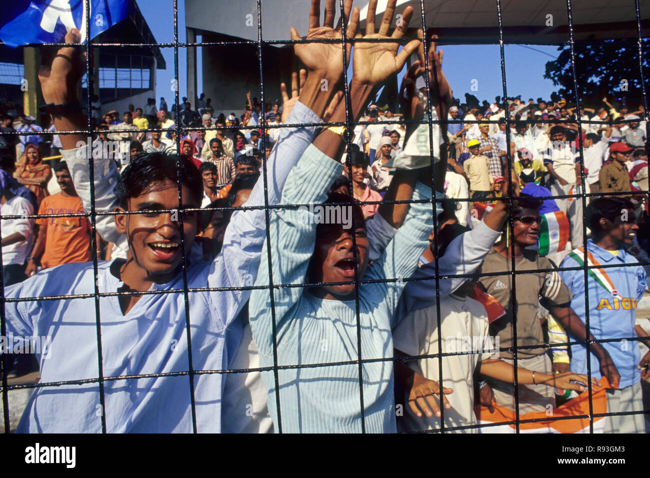 Die Menschen versammelten sich in Wankhede Stadium, mumbai Bombay, Maharashtra, Indien Stockfoto