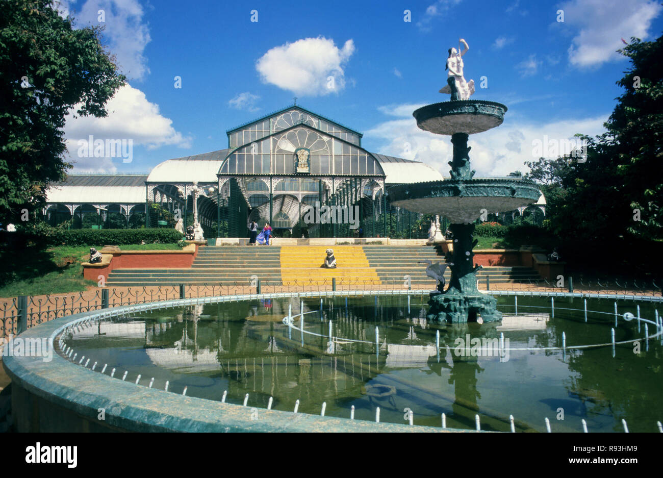 Lalbagh Botanical Gardens, 'Glashaus', Bangalore, Karnataka, Indien Stockfoto