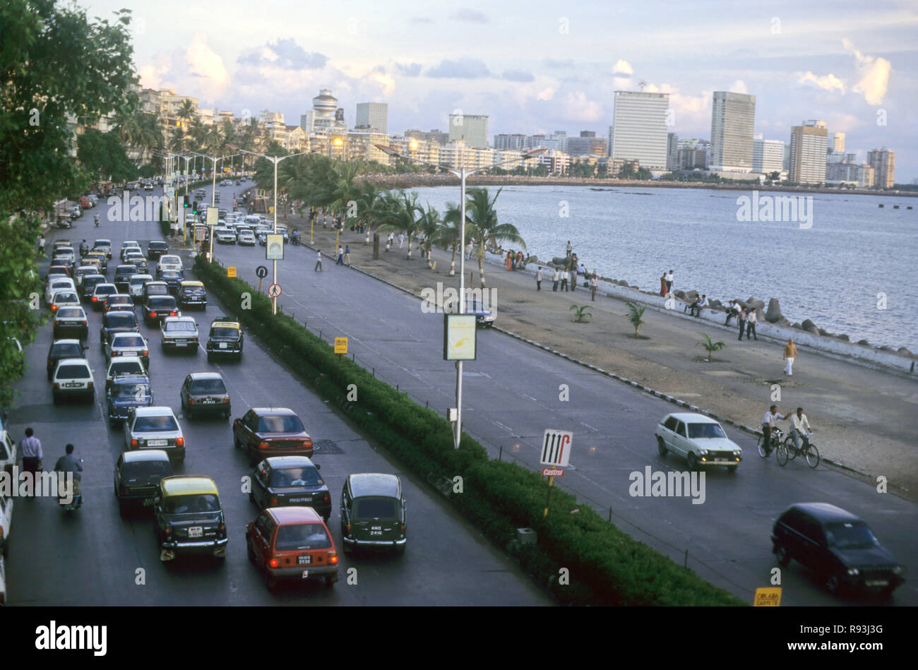 Marine Drive, Bombay Mumbai, Maharashtra, Indien Stockfoto