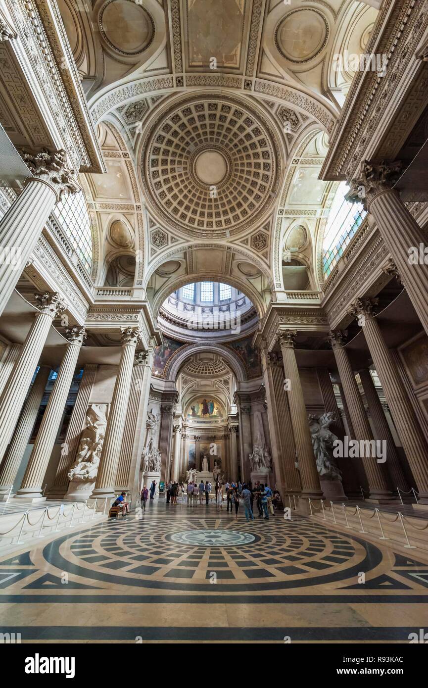 Pantheon Interieur Paris Frankreich Europa Stockfoto