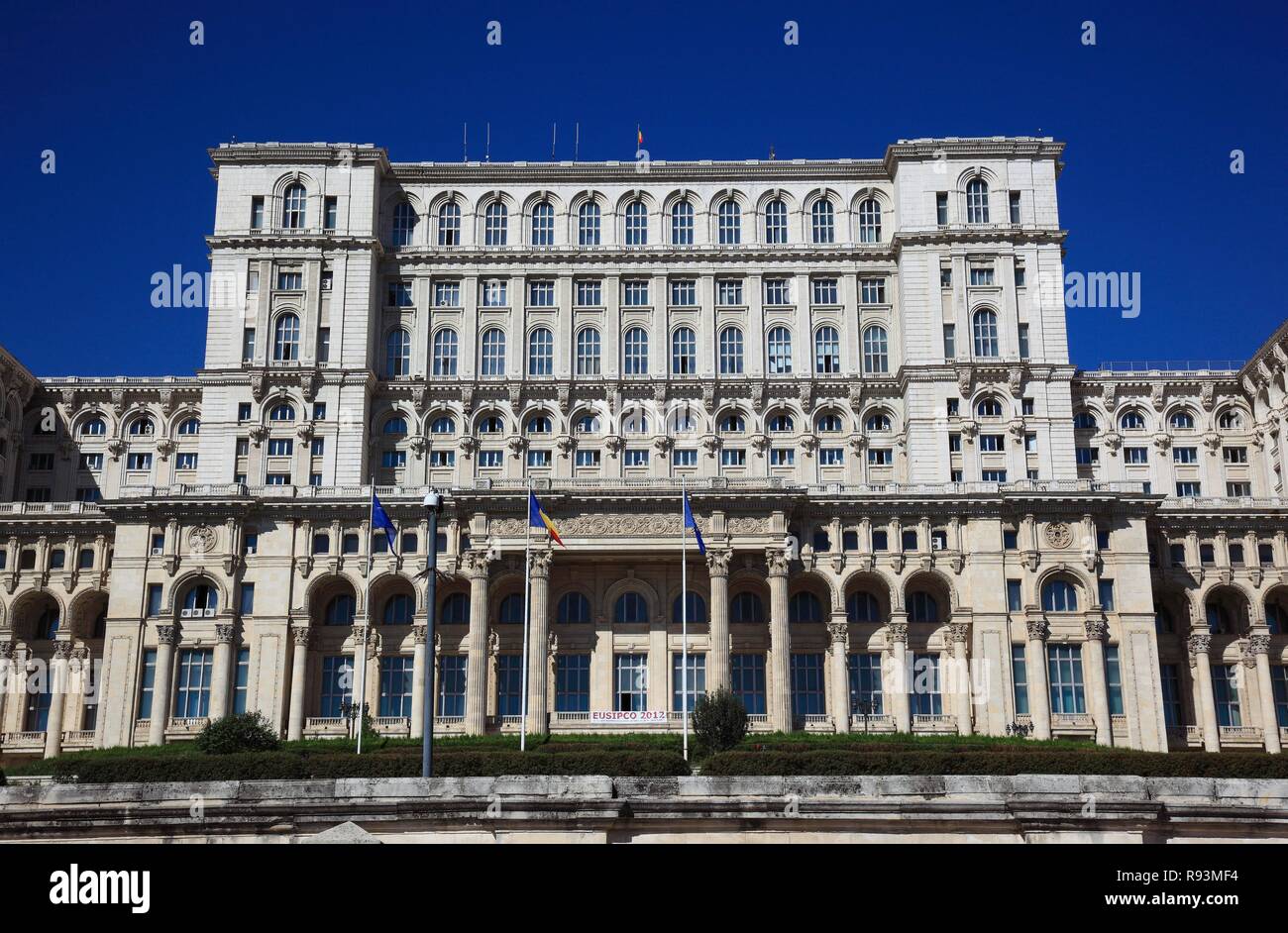 Palast des Parlaments, Rumänische Palatul Parlamentului oder Haus des Volkes, Casa Poporului, Bukarest, Bukarest, București Stockfoto