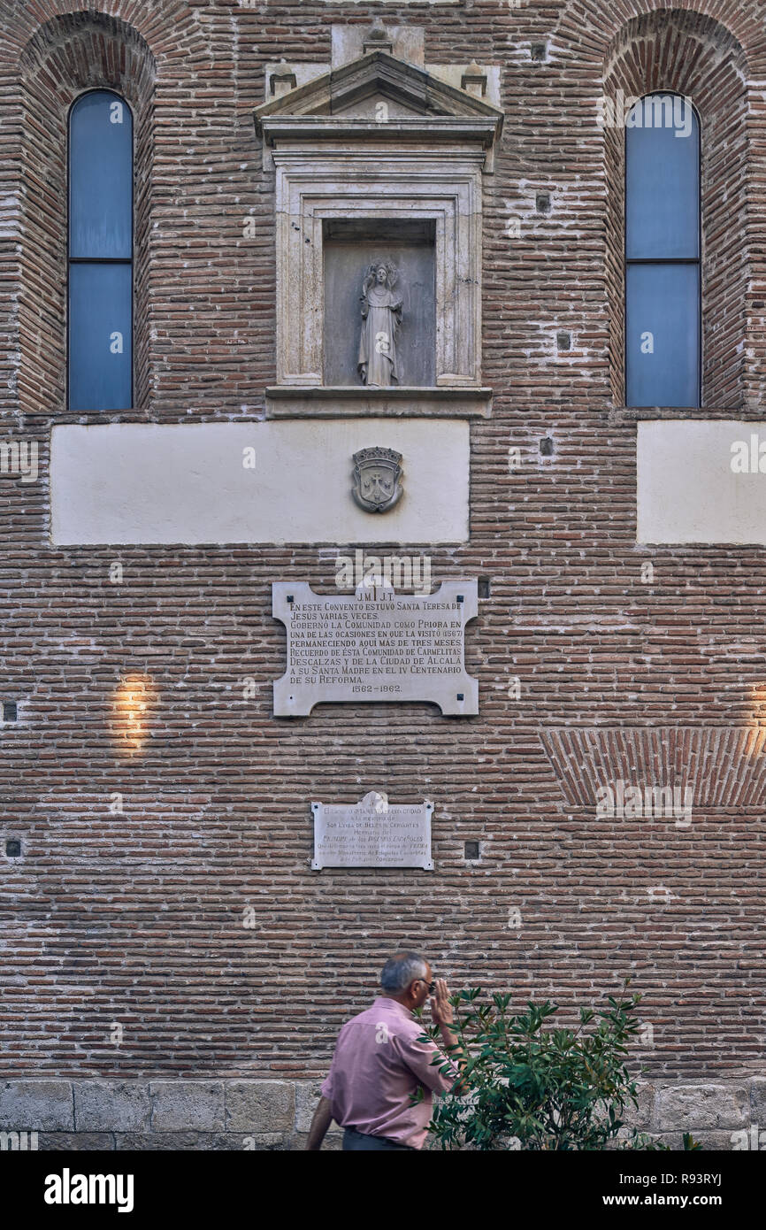 Unbeschuhten Karmeliten von Alcalá de Henares, Kloster, wo Santa Teresa de Jesus war Priorin im 16. Jahrhundert, Madrid, Spanien, Europa Stockfoto