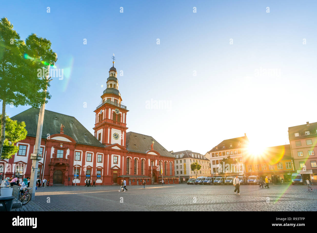 Markt Rathaus, Mannheim, Deutschland Stockfoto