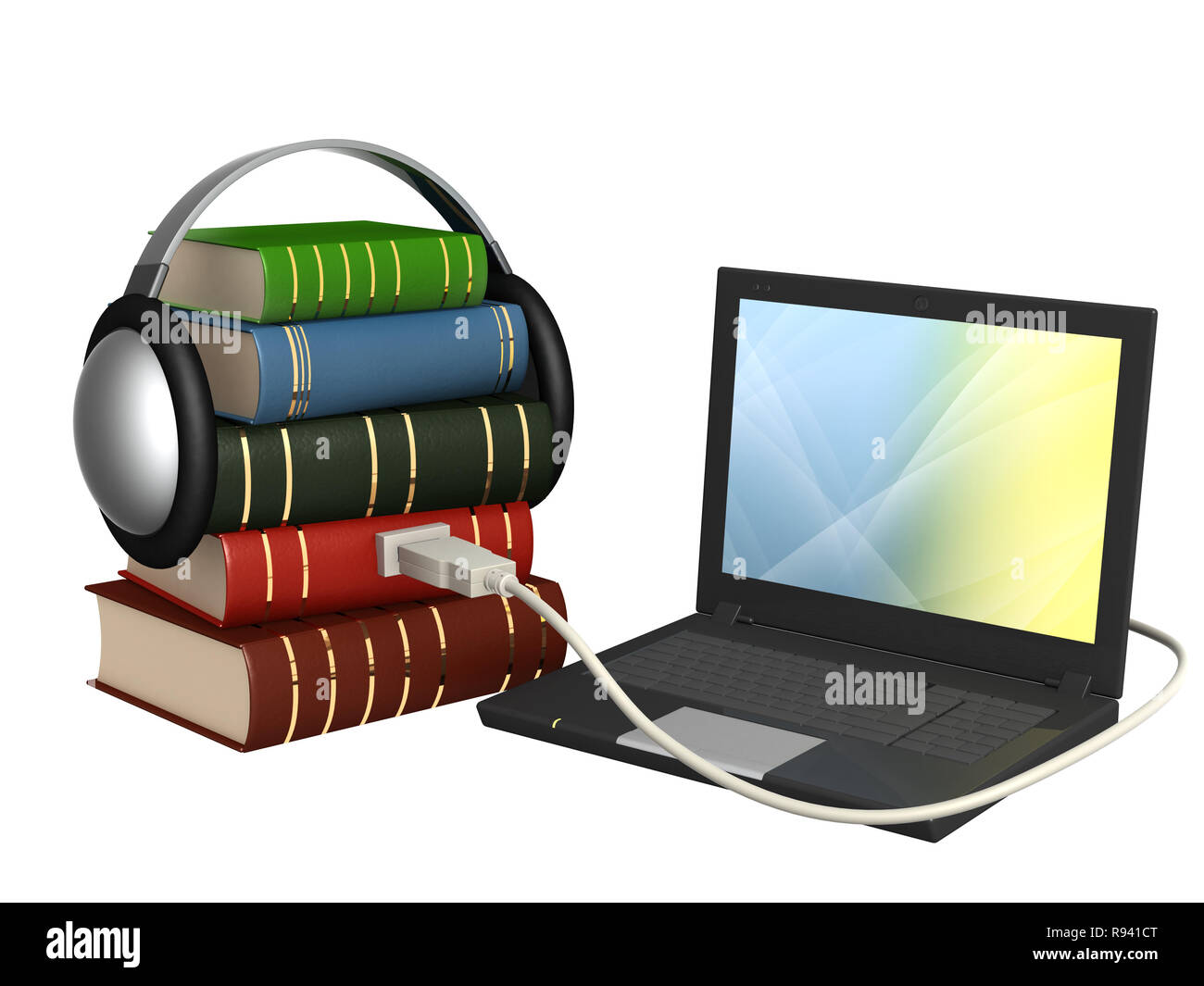 Konzeptionelle Bild - neue Technologien. Hörbuch Stockfoto