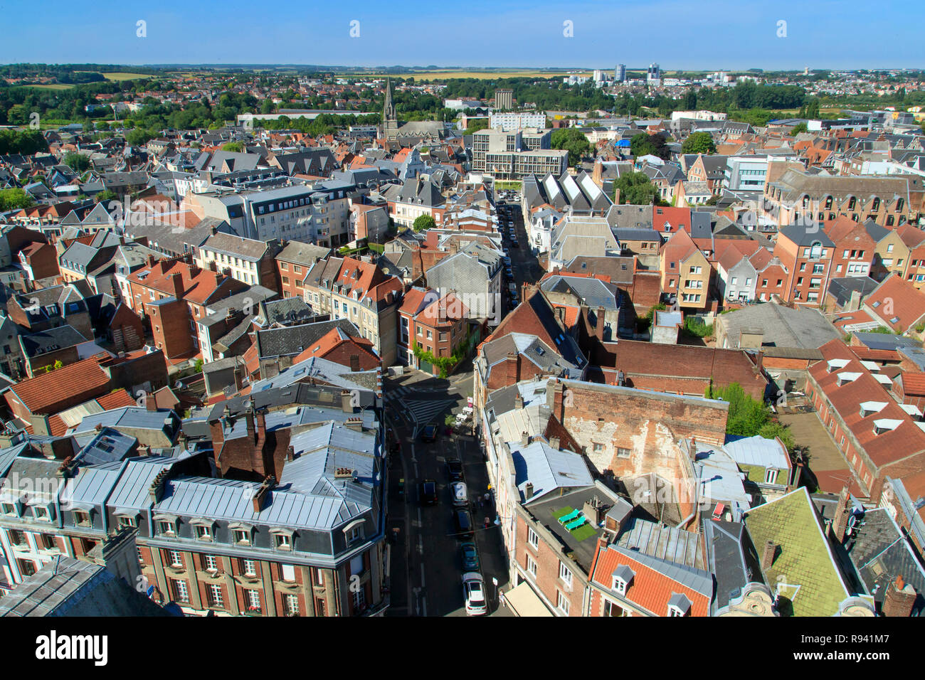 Arras (Nordfrankreich): Die Dächer der Stadt von der Oberseite der Glockenturm *** Local Caption *** gesehen Stockfoto