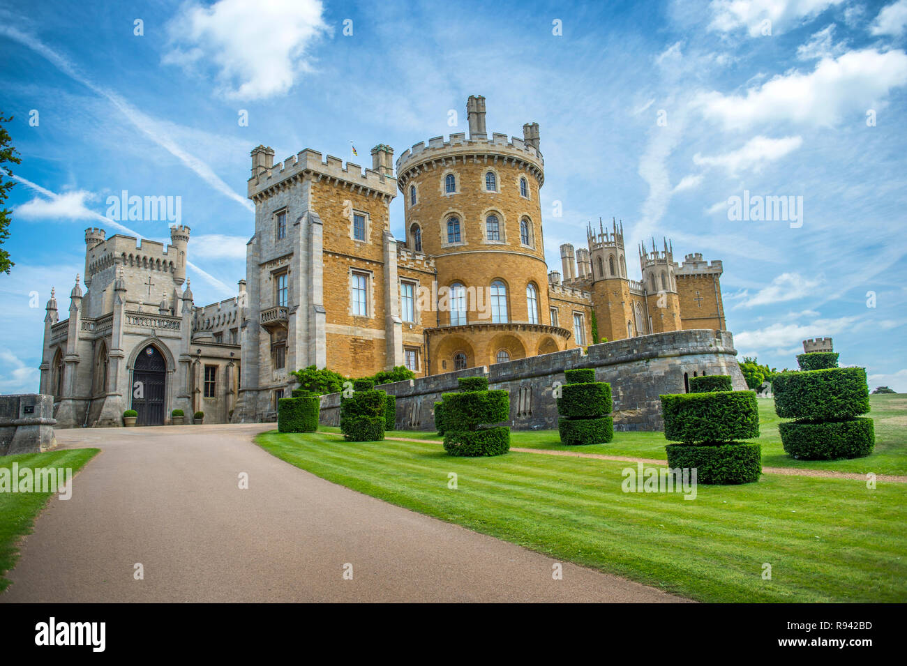 Schloss Belvoir in der englischen Grafschaft Leicestershire Stockfoto
