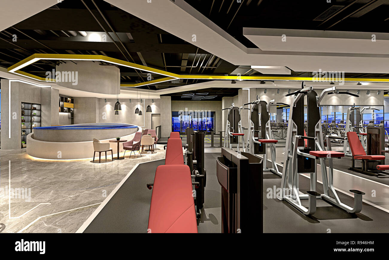 3D-Render von Fitness Sport Limousine Stockfoto