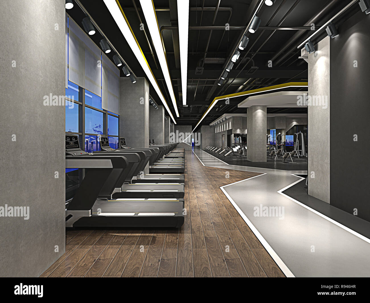 3D-Render von Fitness Sport Limousine Stockfoto