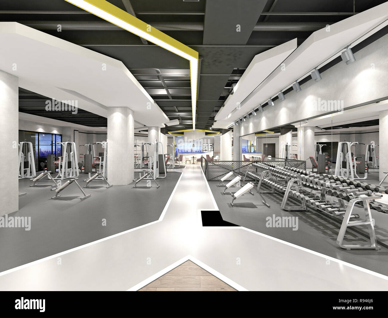 3D-Render von Fitness Sport Limousine Stockfoto