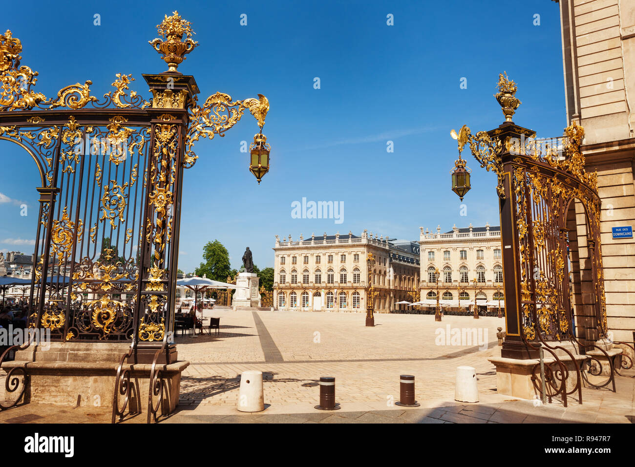 Golden Gates Place Stanislas in Nancy, die Hauptstadt des nord-östlichen französischen Departements Meurthe-et-Moselle, Frankreich, Europa Stockfoto