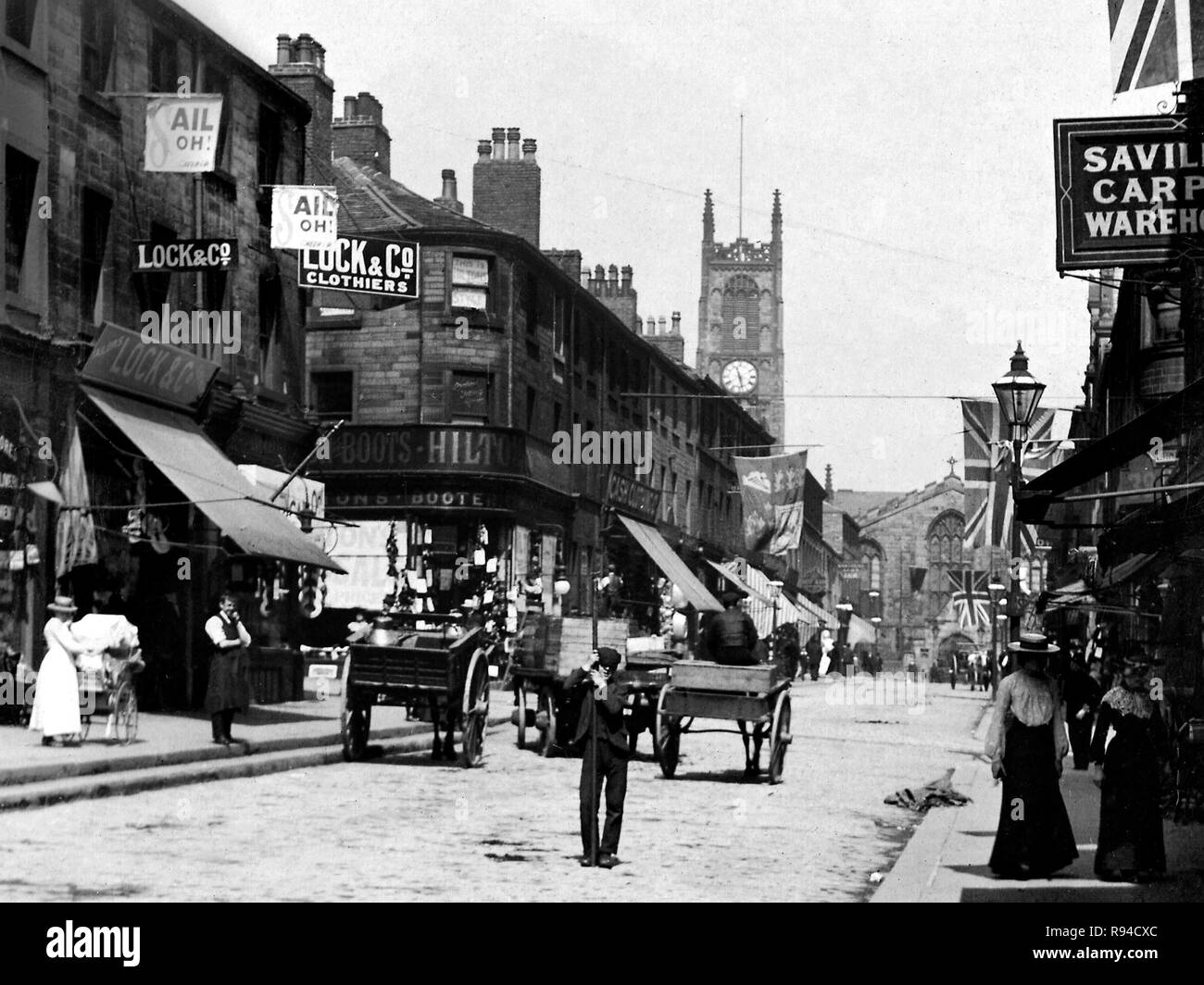Cross Church Street, Huddersfield Stockfoto