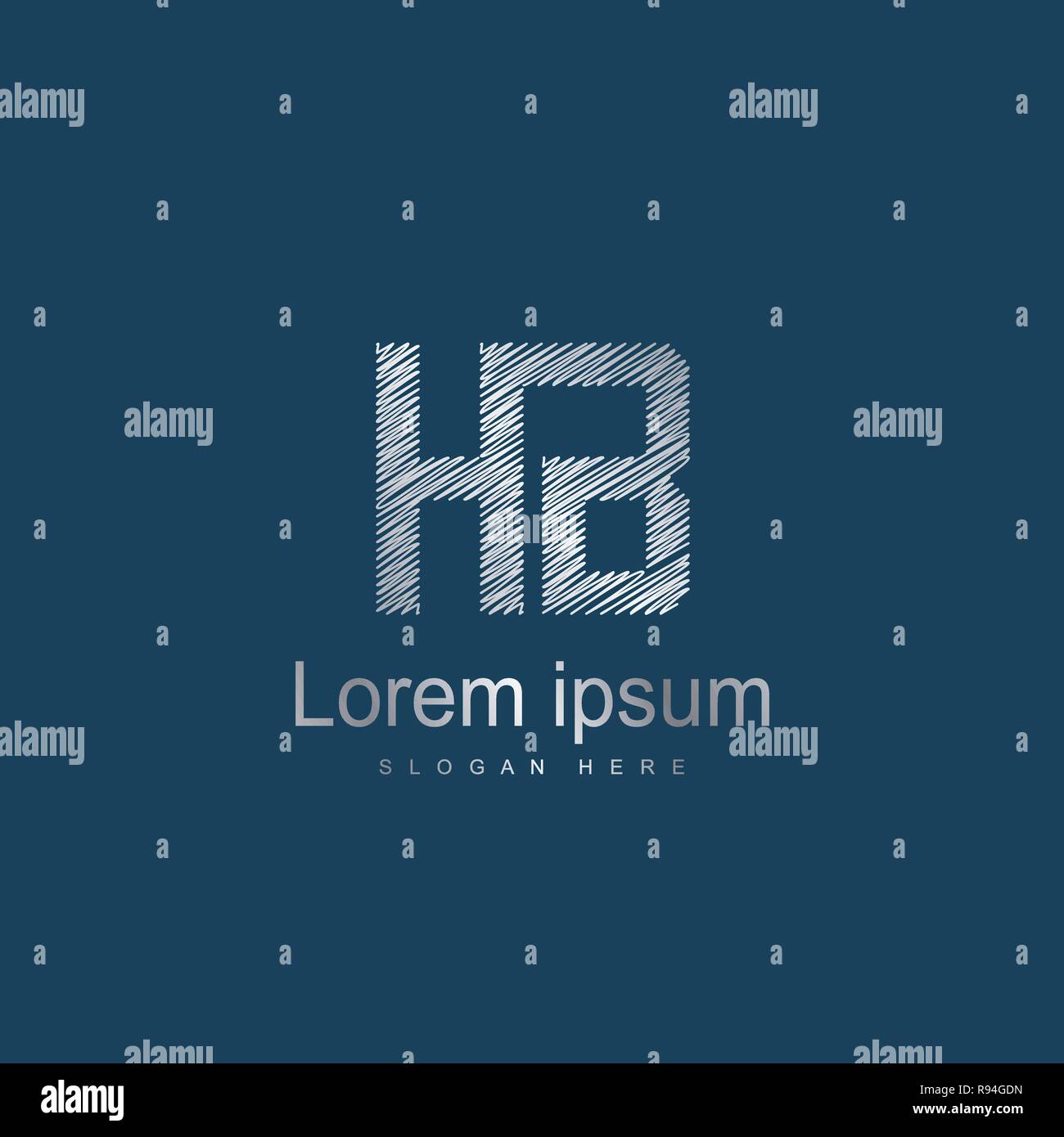 Initial HB Logo Vorlage Vektor Design Stock Vektor