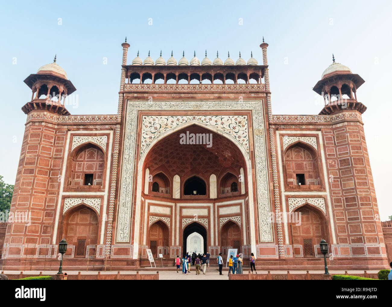 Taj Mahal das Tor, Agra, Rajasthan, Indien Stockfoto