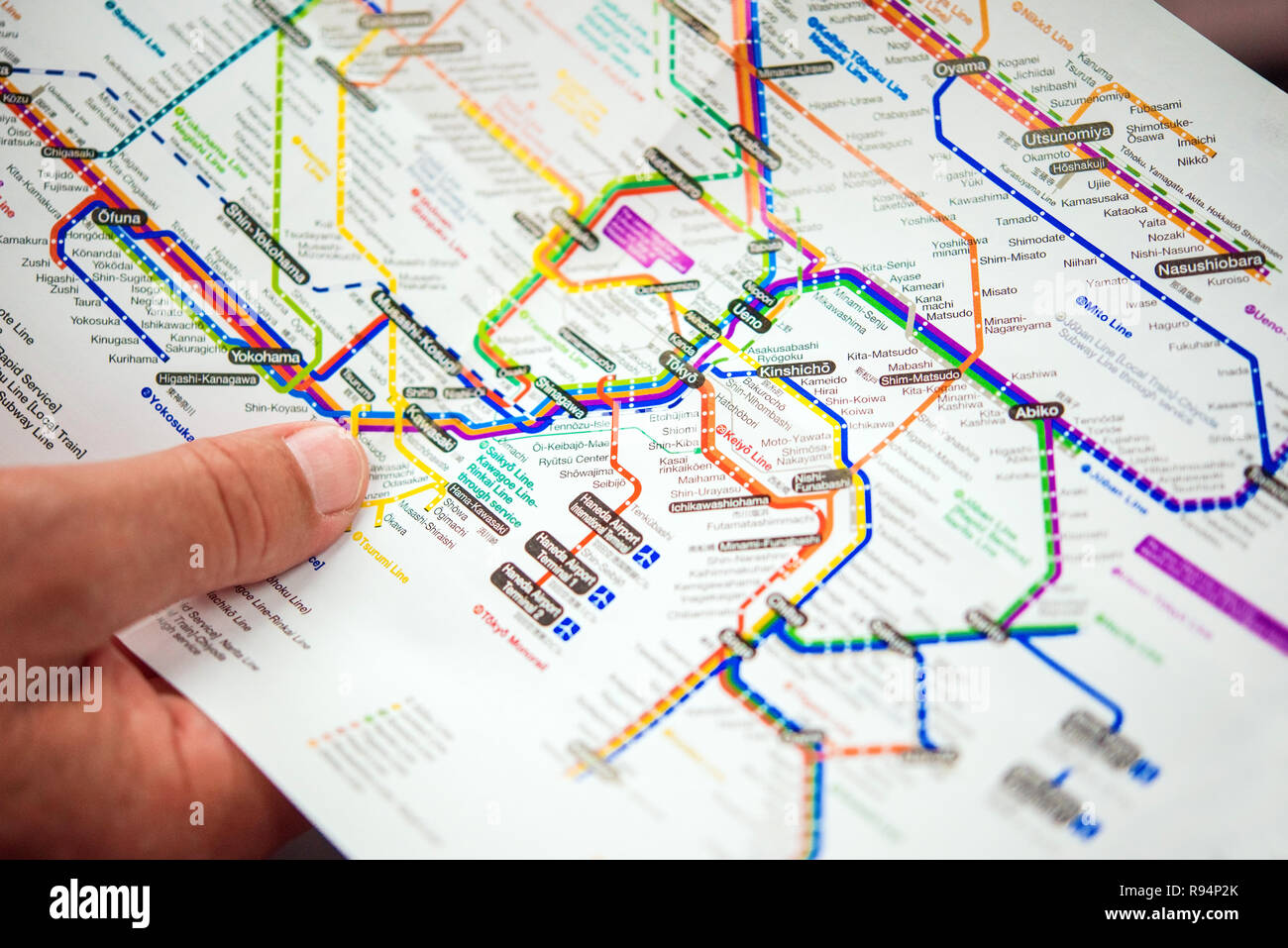 Tokyo Metro Map Stockfotos und bilder Kaufen Alamy