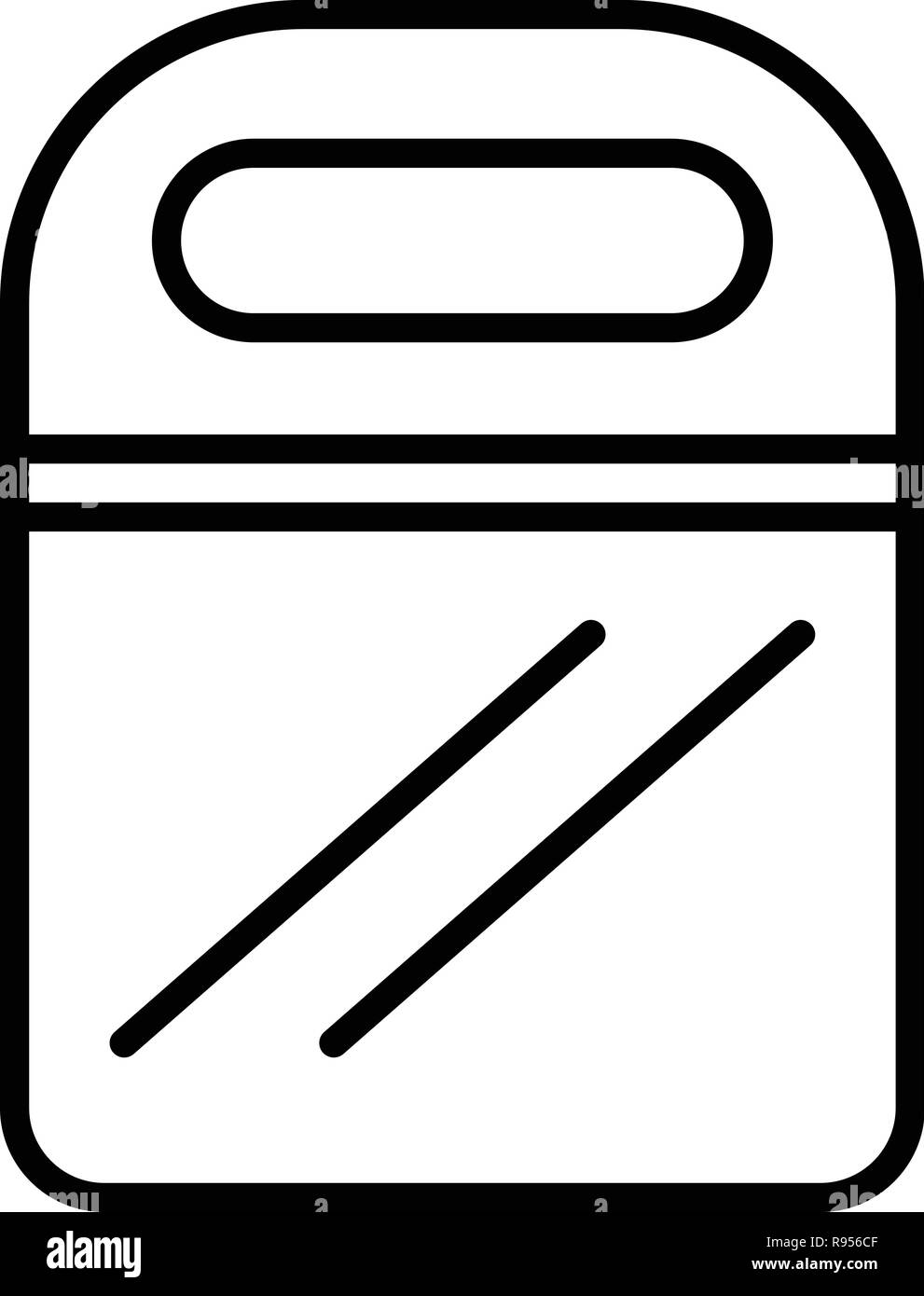 Lunch Paket Symbol, outline Style Stock Vektor